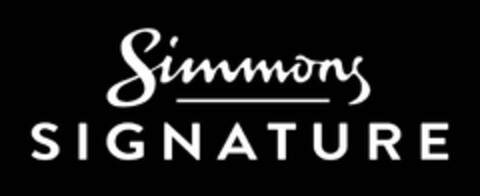 SIMMONS SIGNATURE Logo (USPTO, 07/23/2015)