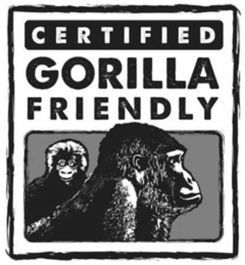 CERTIFIED GORILLA FRIENDLY Logo (USPTO, 11.01.2016)