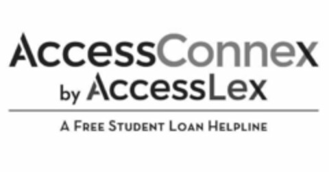 ACCESSCONNEX BY ACCESSLEX A FREE STUDENT LOAN HELPLINE Logo (USPTO, 11.10.2017)