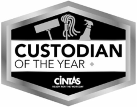 CUSTODIAN OF THE YEAR CINTAS READY FOR THE WORKDAY Logo (USPTO, 02/07/2019)