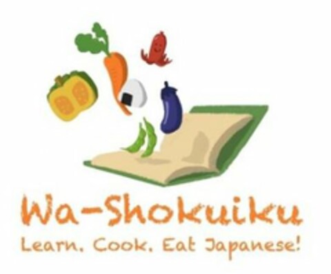 WA-SHOKUIKU LEARN. COOK. EAT JAPANESE! Logo (USPTO, 15.04.2019)