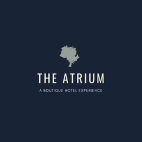 THE ATRIUM A BOUTIQUE HOTEL EXPERIENCE Logo (USPTO, 05/01/2020)