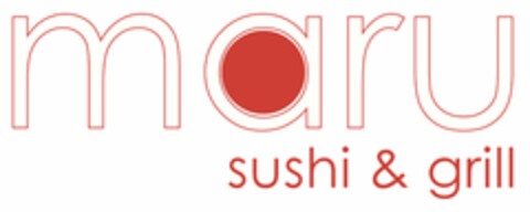 MARU SUSHI & GRILL Logo (USPTO, 04.08.2020)