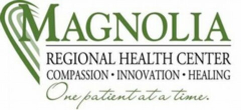 MAGNOLIA REGIONAL HEALTH CENTER COMPASSION · INNOVATION · HEALING ONE PATIENT AT A TIME. Logo (USPTO, 08/21/2009)