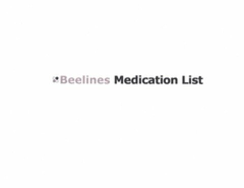 BEELINES MEDICATION LIST Logo (USPTO, 25.10.2010)