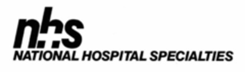 NHS NATIONAL HOSPITAL SPECIALTIES Logo (USPTO, 01/25/2011)