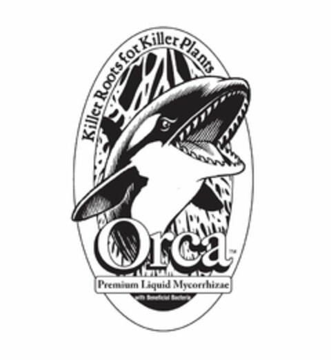 ORCA KILLER ROOTS FOR KILLER PLANTS PREMIUM LIQUID MYCORRHIZAE WITH BENEFICIAL BACTERIA Logo (USPTO, 09.02.2012)
