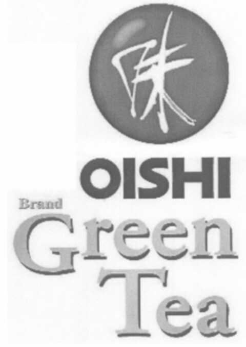 OISHI BRAND GREEN TEA Logo (USPTO, 28.03.2012)
