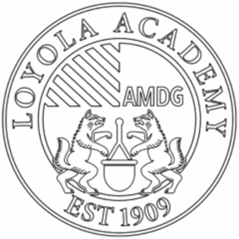 LOYOLA ACADEMY EST 1909 AMDG Logo (USPTO, 14.12.2012)