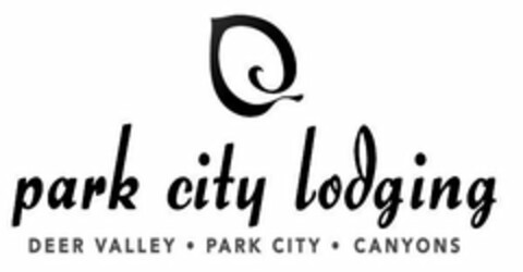 PARK CITY LODGING DEER VALLEY · PARK CITY · CANYONS Logo (USPTO, 29.09.2014)