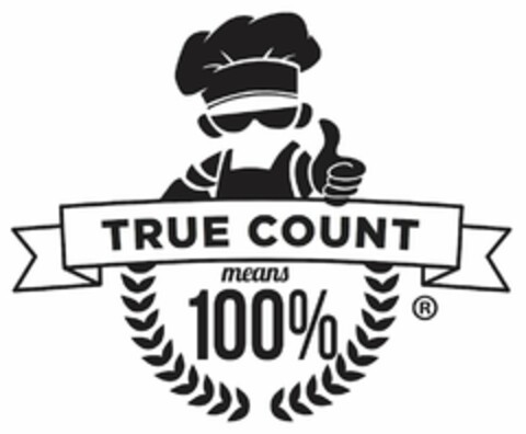 TRUE COUNT MEANS 100% Logo (USPTO, 15.09.2016)