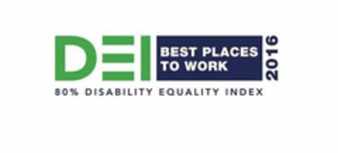 D E I BEST PLACES TO WORK 2016 80% DISABILITY EQUALITY INDEX Logo (USPTO, 18.05.2017)