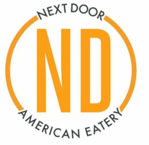 ND NEXT DOOR AMERICAN EATERY Logo (USPTO, 11.09.2017)