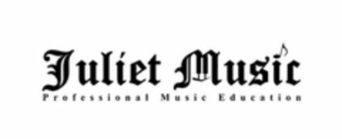 JULIET MUSIC PROFESSIONAL MUSIC EDUCATION Logo (USPTO, 03.10.2017)