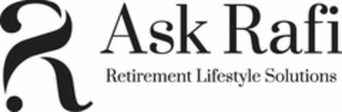 R? ASK RAFI RETIREMENT LIFESTYLE SOLUTIONS Logo (USPTO, 06/20/2019)