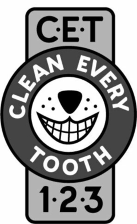 CET CLEAN EVERY TOOTH 123 Logo (USPTO, 08.12.2009)