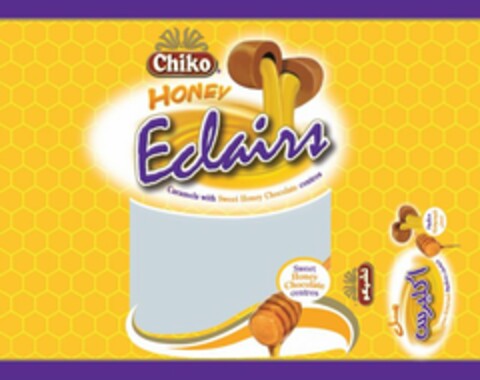 CHIKO HONEY ECLAIRS CARAMELS WITH SWEET HONEY CHOCOLATE CENTRES SWEET HONEY CHOCOLATE CENTRES Logo (USPTO, 03/04/2010)