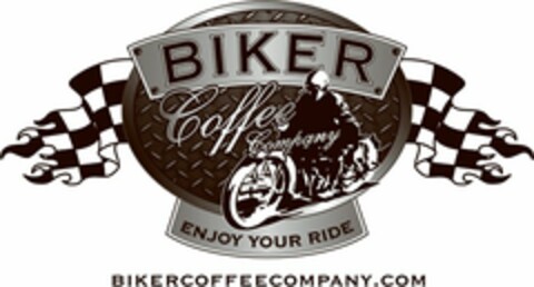 BIKER COFFEE COMPANY ENJOY YOUR RIDE BIKERCOFFEECOMPANY.COM Logo (USPTO, 16.04.2010)