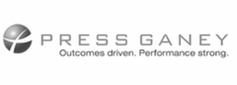 PRESS GANEY OUTCOMES DRIVEN. PERFORMANCE STRONG. Logo (USPTO, 07/07/2010)