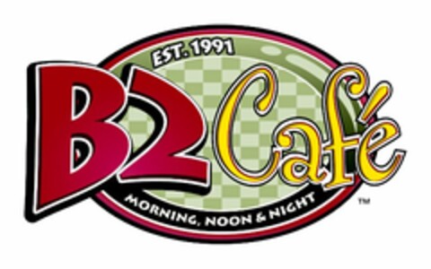 B2 CAFE EST. 1991 MORNING, NOON & NIGHT Logo (USPTO, 12.07.2010)