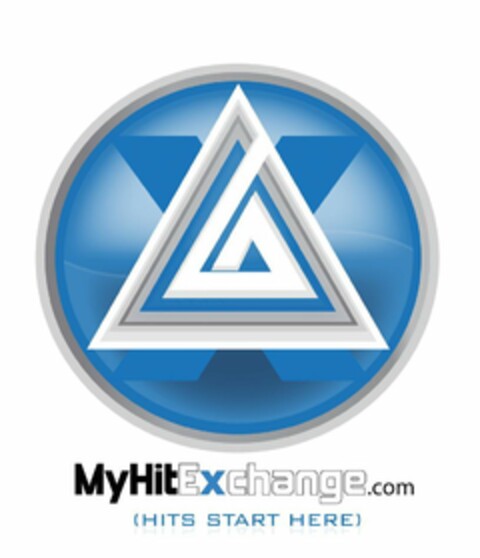 MYHITEXCHANGE.COM HITS START HERE Logo (USPTO, 14.08.2011)