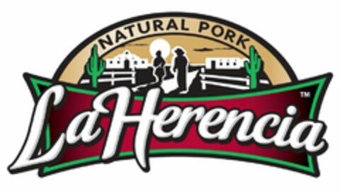 LA HERENCIA NATURAL PORK Logo (USPTO, 08.02.2012)