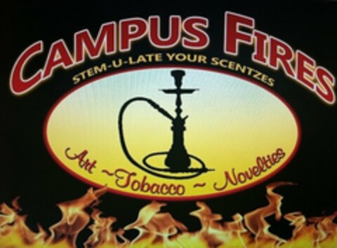 CAMPUS FIRES STEM-U-LATE YOUR SCENTZES ART ~ TOBACCO ~ NOVELTIES Logo (USPTO, 01/05/2014)