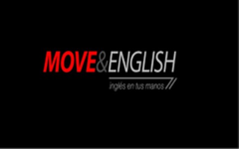 MOVE&ENGLISH INGLÉS EN TUS MANOS Logo (USPTO, 03/14/2014)