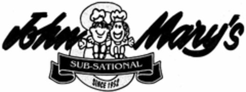 JOHN & MARY'S SUB-SATIONAL SINCE 1952 Logo (USPTO, 04.12.2014)