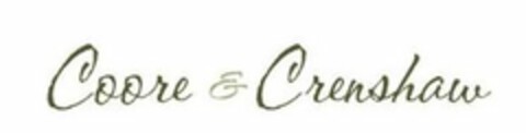 COORE & CRENSHAW Logo (USPTO, 03/30/2016)