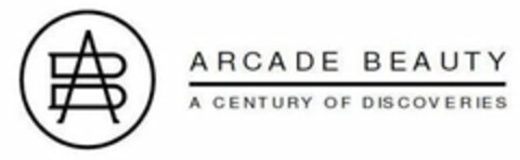 AB ARCADE BEAUTY A CENTURY OF DISCOVERIES Logo (USPTO, 12.01.2018)