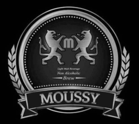 LIGHT MALT BEVERAGE NON ALCOHOLIC BREW MOUSSY M Logo (USPTO, 23.04.2018)