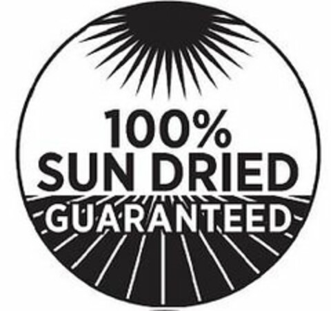 100% SUN DRIED GUARANTEED Logo (USPTO, 09/06/2018)