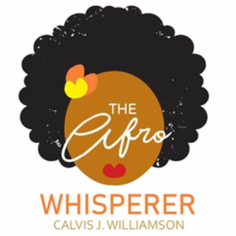 THE AFRO WHISPERER CALVIS J. WILLIAMSON Logo (USPTO, 03/07/2019)