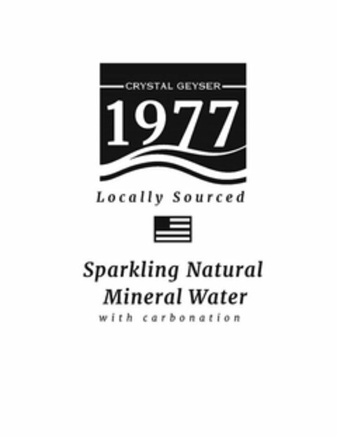 CRYSTAL GEYSER 1977 LOCALLY SOURCED SPARKLING NATURAL MINERAL WATER WITH CARBONATION Logo (USPTO, 03.05.2019)