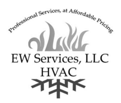 EW SERVICES, LLC HVAC PROFESSIONAL SERVICES, AT AFFORDABLE PRICING Logo (USPTO, 13.06.2020)