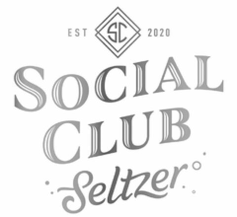 SC EST 2020 SOCIAL CLUB SELTZER Logo (USPTO, 06/22/2020)