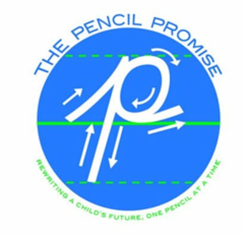 THE PENCIL PROMISE P REWRITING A CHILD'S FUTURE, ONE PENCIL AT A TIME Logo (USPTO, 10.03.2010)