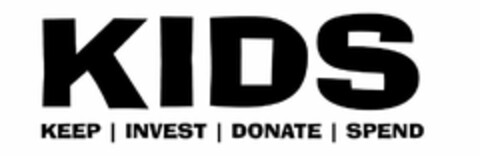 KIDS KEEP INVEST DONATE SPEND Logo (USPTO, 06.01.2011)