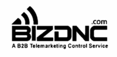 BIZDNC.COM A B2B TELEMARKETING CONTROL SERVICE Logo (USPTO, 31.03.2011)