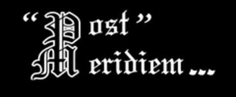 "POST" MERIDIEM ... Logo (USPTO, 10/26/2011)