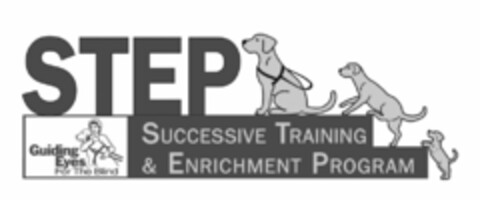 STEP GUIDING EYES FOR THE BLIND SUCCESSIVE TRAINING & ENRICHMENT PROGRAM Logo (USPTO, 27.06.2012)