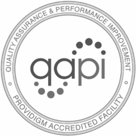 QAPI QUALITY ASSURANCE & PERFORMANCE IMPROVEMENT PROVIDIGM ACCREDITED FACILITY Logo (USPTO, 18.06.2013)