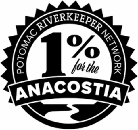 POTOMAC RIVERKEEPER NETWORK 1% FOR THE ANACOSTIA Logo (USPTO, 18.04.2019)