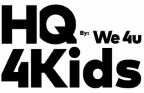 HQ 4KIDS BY: WE 4U Logo (USPTO, 07/21/2019)