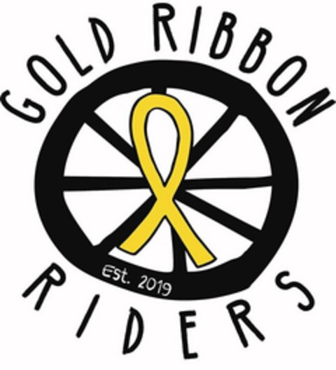 GOLD RIBBON RIDERS EST. 2019 Logo (USPTO, 09/18/2019)