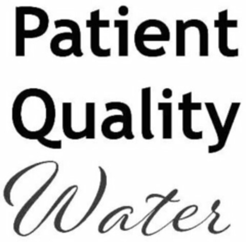 PATIENT QUALITY WATER Logo (USPTO, 02.12.2019)