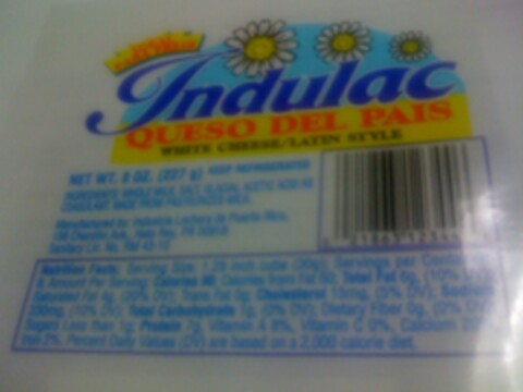 INDULAC IDEAL PARA FREIR QUESO DEL PAIS WHITE CHEESE/LATIN STYLE Logo (USPTO, 12/14/2010)