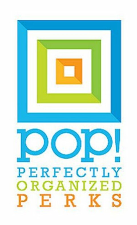 POP! PERFECTLY ORGANZIED PERKS Logo (USPTO, 25.10.2012)