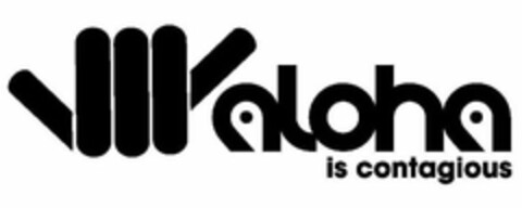 ALOHA IS CONTAGIOUS Logo (USPTO, 01.04.2014)